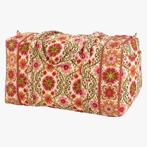 Vera Bradley Cotton Large Duffel- Folkloric EUC